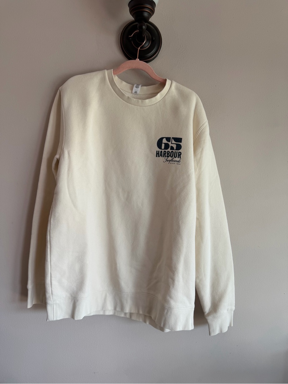 Harbour Surfboards Sweatshirt Mens Large AS Colour Cream Off White Pullover